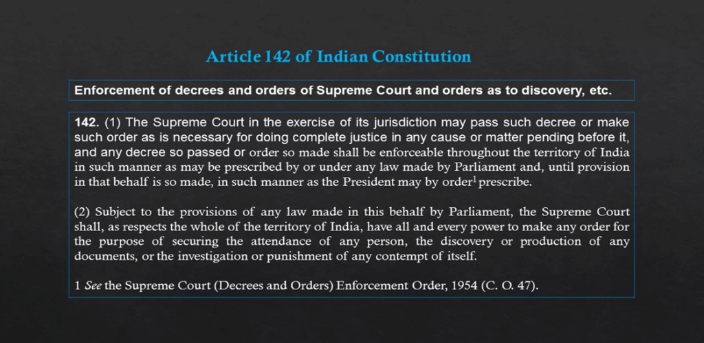 Article 142 of the Indian Constitution