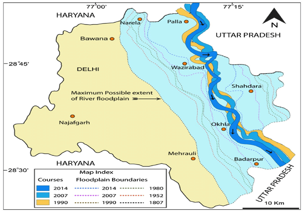 The Impact of Encroachments on the Yamuna River Floodplain